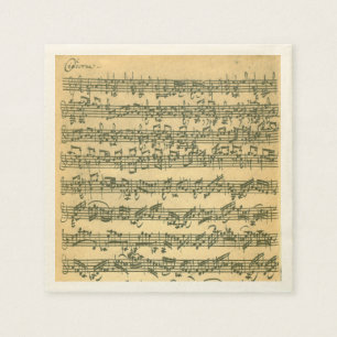 Bach Chaconne Violin Music Manuscript Servetten