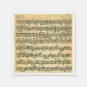 Bach Chaconne Vioolmuziek Manuscript Servetten (Voorkant)