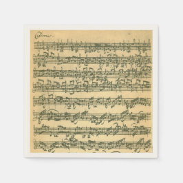 Bach Chaconne Vioolmuziek Manuscript Servetten