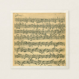 Bach Chaconne Vioolmuziek Manuscript Servetten