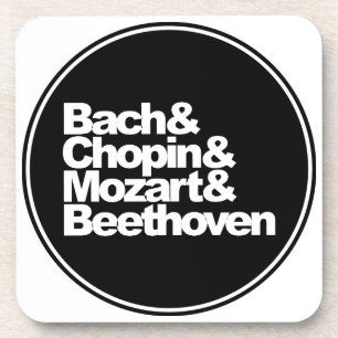 Bach, chopin en Mozart en Beethoven Bier Onderzetter