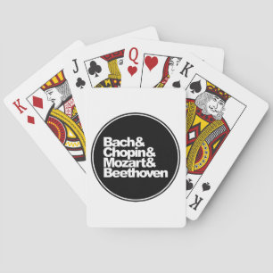 Bach, chopin en Mozart en Beethoven Pokerkaarten