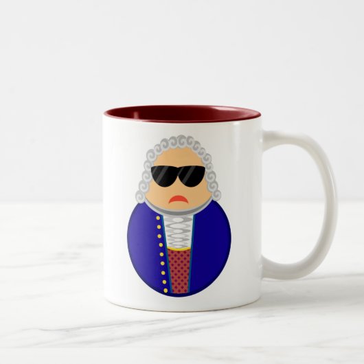 Bach Classical Composer Funny Music Gift Tweekleurige Koffiemok (Rechts)