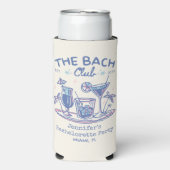 Bach Club Blue Beach Cocktail Bachelorette Party Seltzer Blikjeskoeler (Seltzer Voorkant)