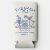 Bach Club Blue Beach Cocktail Bachelorette Party Seltzer Blikjeskoeler (Achterkant)
