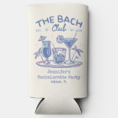 Bach Club Blue Beach Cocktail Bachelorette Party Seltzer Blikjeskoeler (Voorkant)