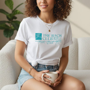 Bach Club Modern Blauwe Bachelorette T-shirt