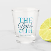 Bach Club Modern Eenvoudig Blauw Bachelorette Part Shot Glas (Voorkant)