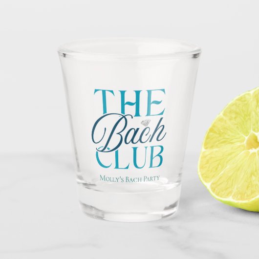 Bach Club Modern Eenvoudig Blauw Bachelorette Part Shot Glas