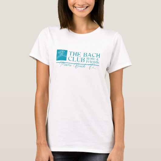 Bach Club Modern Eenvoudig Blauwe Bachelorette-fee T-shirt (Voorkant)