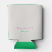 Bach Club Moderne Eenvoudige Roze Groene Bachelore Blikjeskoeler (Achterkant)