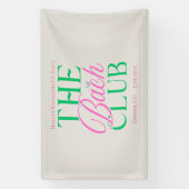 Bach Club Moderne Eenvoudige Roze Groene Bachelore Spandoek (Verticaal)