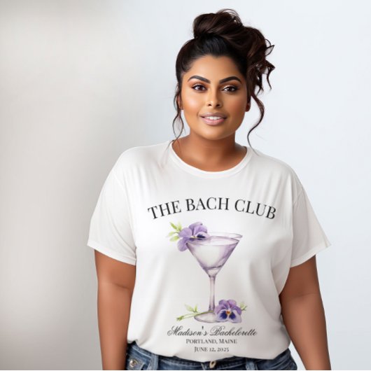 Bach Club Paarse Cocktail Meisjes Reis  T-shirt