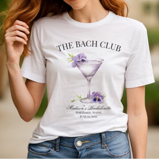 Bach Club Paarse Cocktail Meisjes Reis  T-shirt