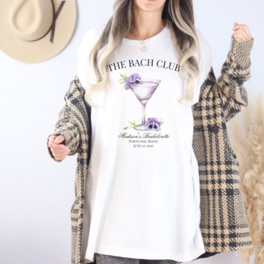 Bach Club Paarse Cocktail Meisjes Reis  T-shirt