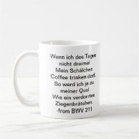 Bach Coffee Mok - Duits