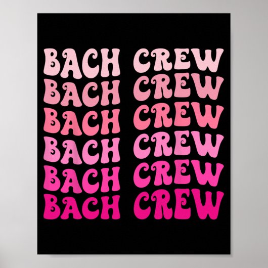 Bach Crew De bruidsfeest Bachelorette Match Poster (Voorkant)