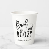 Bach en Boozy Bachelorette Bruidsfeest Papieren Bekers (Voorkant)
