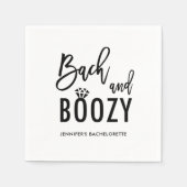 Bach en Boozy Bachelorette Bruidsfeest Servet (Voorkant)