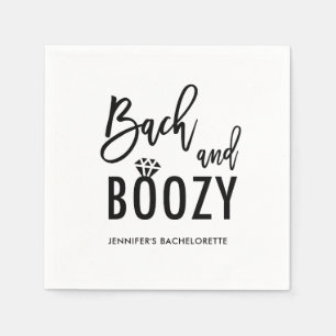 Bach en Boozy Bachelorette Bruidsfeest Servet