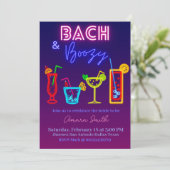 Bach en Boozy Bachelorette met Itenerary Kaart (Staand voorkant)