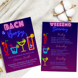 Bach en Boozy Bachelorette met Itenerary Kaart