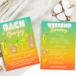 Bach en Boozy Bachelorette met Itenerary Kaart