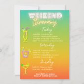 Bach en Boozy Bachelorette met Reisplan  Kaart (Achterkant)