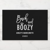 Bach en Boozy Bachelorette Party Favorieten Likeurfles Etiket (Enkel label)