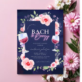 Bach en Boozy Neon & Roze Bloemen Bachelorette Kaart