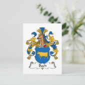 Bach Family Crest Briefkaart (Staand voorkant)