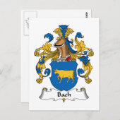 Bach Family Crest Briefkaart (Voorkant / Achterkant)