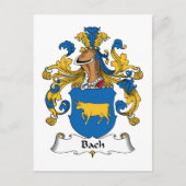 Bach Family Crest Briefkaart (Voorkant)