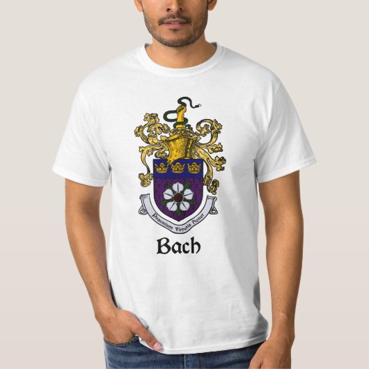 Bach Family Crest/Coat of Arms T-Shirt (Voorkant)