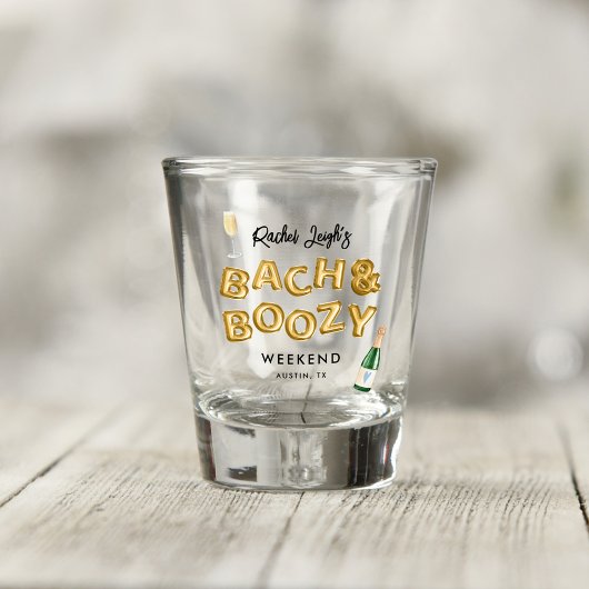 Bach & Feestelijke Meisjesuitje Weekend Shot Glas