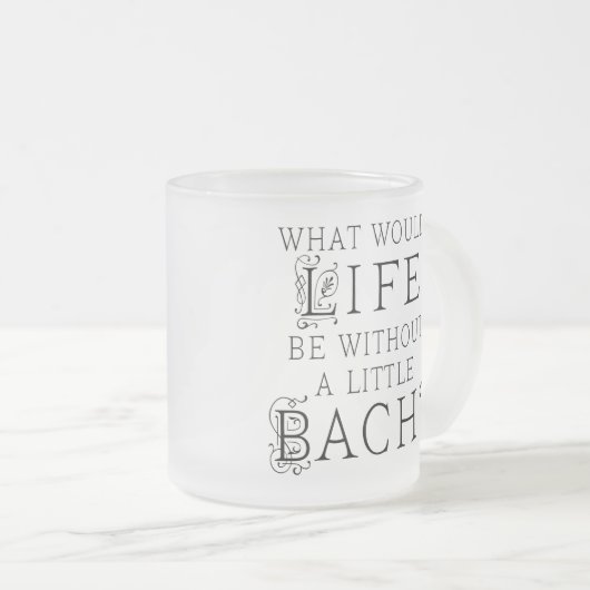 Bach Funny Gift Matglas Koffiemok (Voorkant rechts)