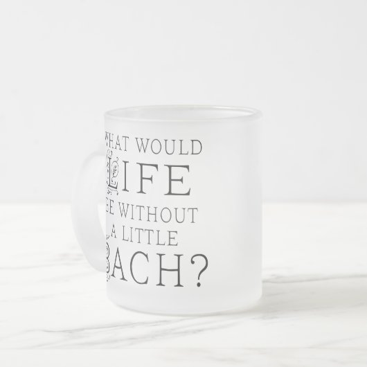 Bach Funny Gift Matglas Koffiemok (Voorkant links)