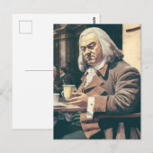 Bach houdt van koffie briefkaart (Voorkant / Achterkant)