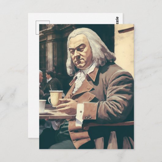 Bach houdt van koffie briefkaart (Voorkant / Achterkant)