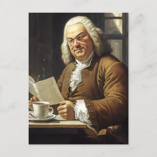 Bach houdt van koffie briefkaart