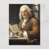 Bach houdt van koffie briefkaart (Voorkant)