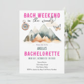 Bach in de Bossen Camping Bachelorette Party Kaart (Staand voorkant)