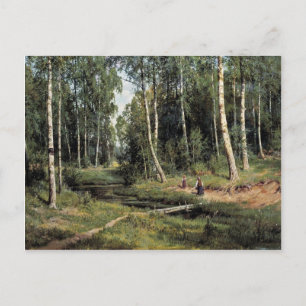 Bach in het vogelbos door Schischkin Iwanow Briefkaart