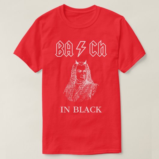 Bach in zwart t-shirt (Design voorkant)