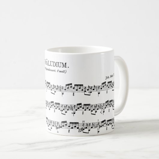 Bach Lute Prelude Coffee Mok (Voorkant rechts)