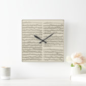 Bach Music Manuscript, 2e Suite voor Cello Solo Vierkante Klok (Huis)