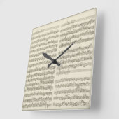 Bach Music Manuscript, 2e Suite voor Cello Solo Vierkante Klok (Hoek)