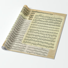 Bach Music Manuscript Pages Cadeaupapier