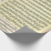 Bach Music Manuscript Pages Cadeaupapier (Hoek)