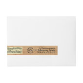 Bach Music Manuscript Wood Kijk International Adreslabel Wikkel (Voorkant)